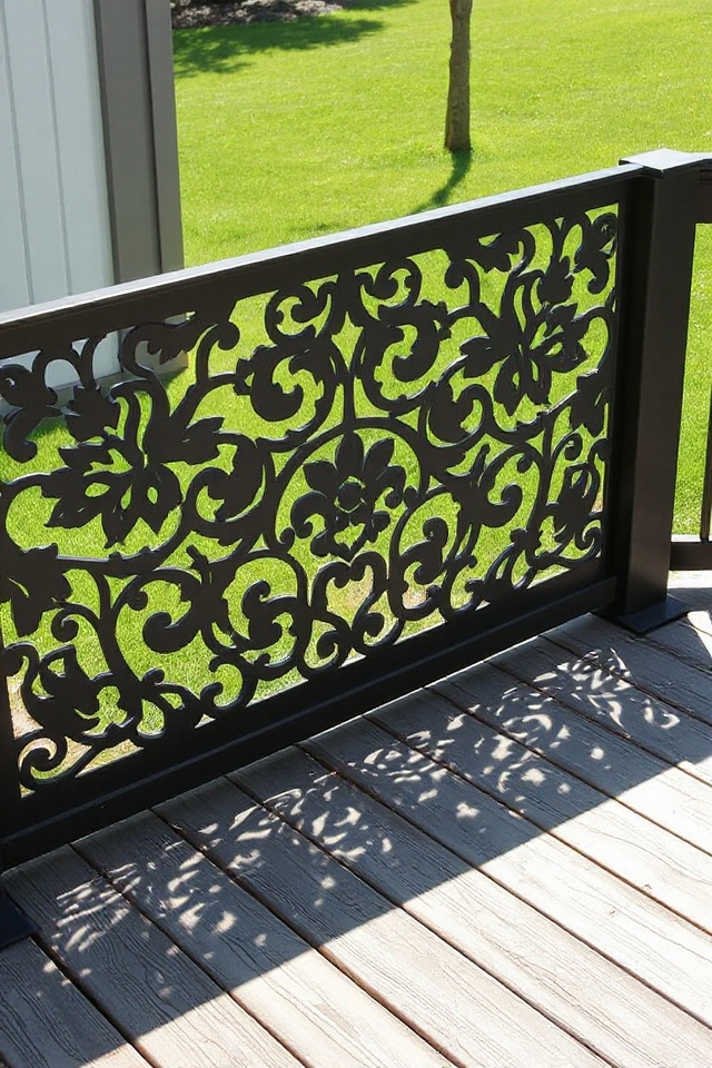 22 Deck Skirting Ideas To Enhance Your Outdoor Aesthetic 125 artistic metalwork deck enhancement