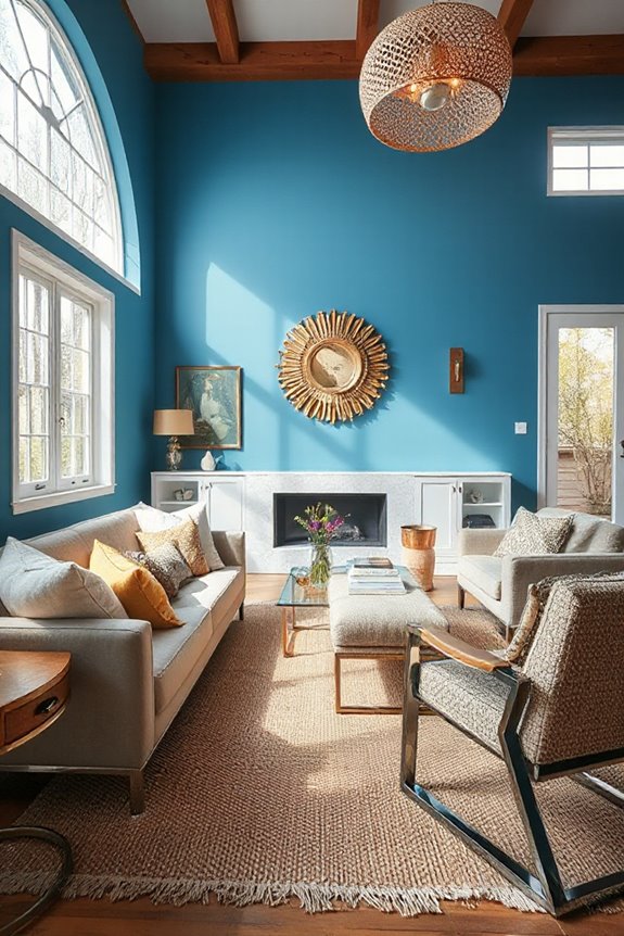 azure metallic decor elegance