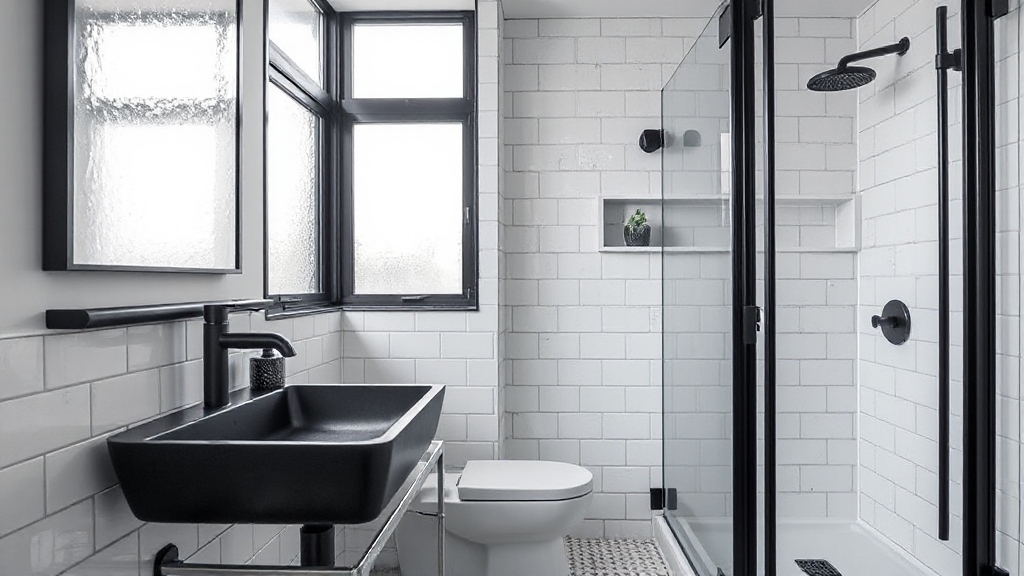 black fixtures bathroom inspiration