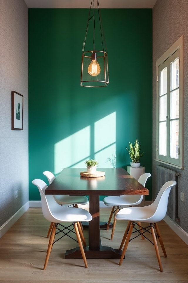 bold patterned accent wall