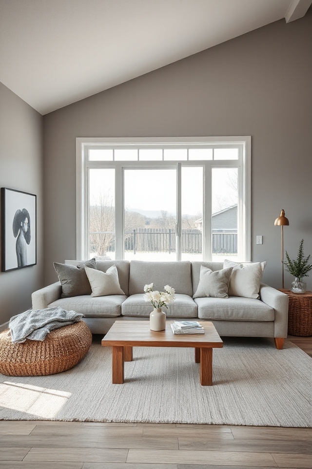 calming minimalist grey decor