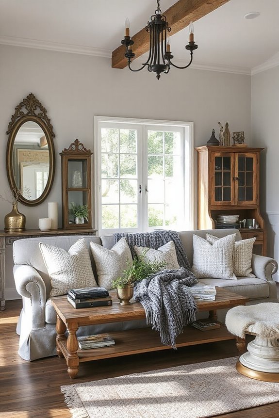 16 Beautiful Grey Farmhouse Living Rooms We Love 47 chic antique decor living room