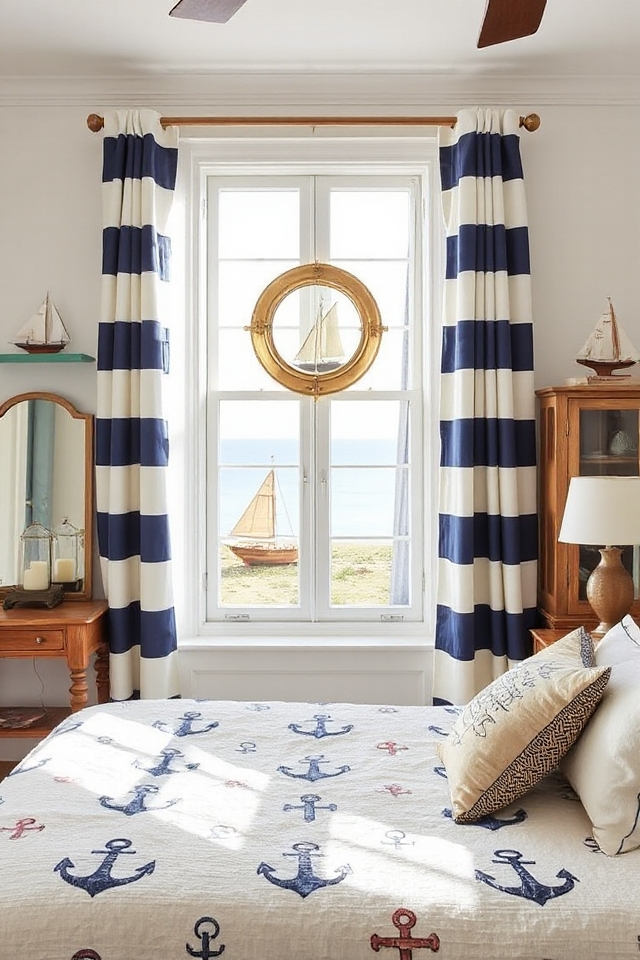 40 Nautical Bedroom Ideas if You Love Boats and Adventures 170 coastal bedroom window treatments