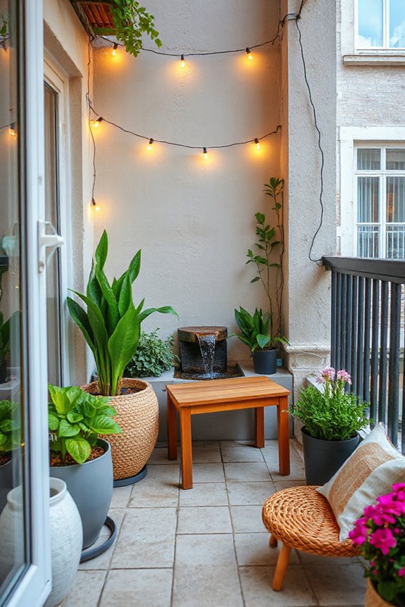 25 Small Balcony Apartment Decor Ideas That Will Transform Your Tiny Space 14 compact tranquil water features
