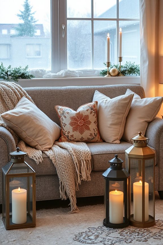 cozy candlelit winter ambiance