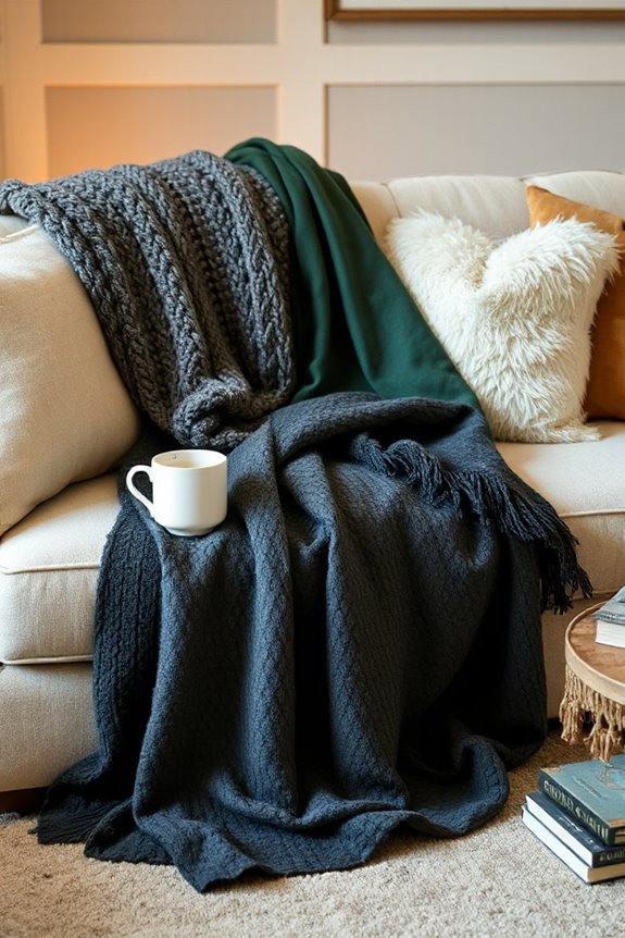 cozy layered winter decor