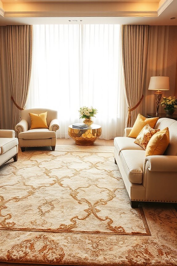 20 Cream and Gold Living Rooms That Look Expensive 108 cozy luxurious cream and gold