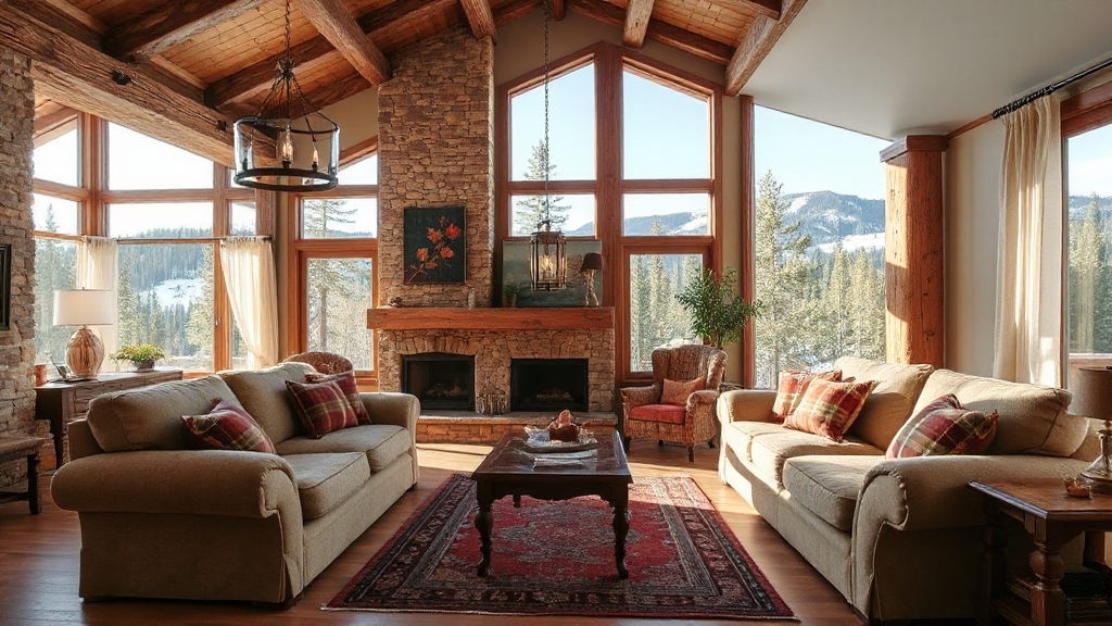 cozy mountain inspired living spaces