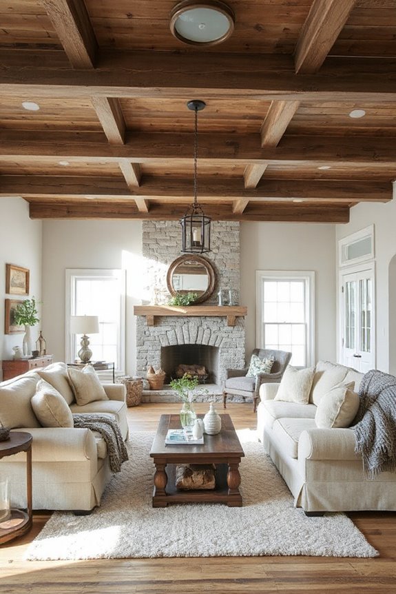 16 Beautiful Grey Farmhouse Living Rooms We Love 2 cozy rustic farmhouse elegance