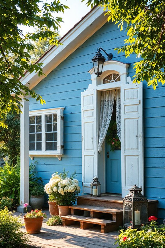 15 Gorgeous Weathered Blue Farmhouse Living Spaces 51 cozy shabby chic retreat
