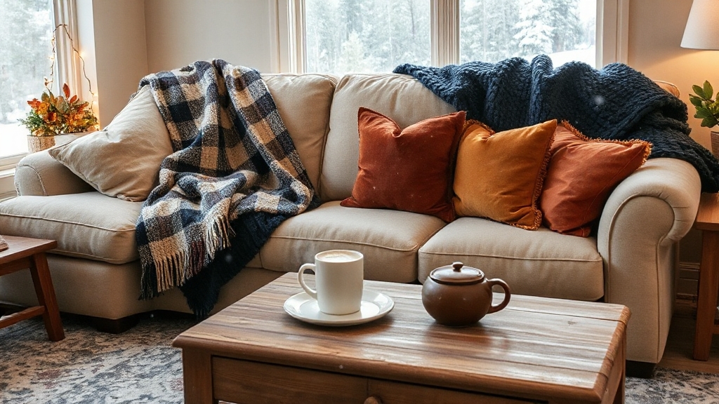 cozy winter couch decor