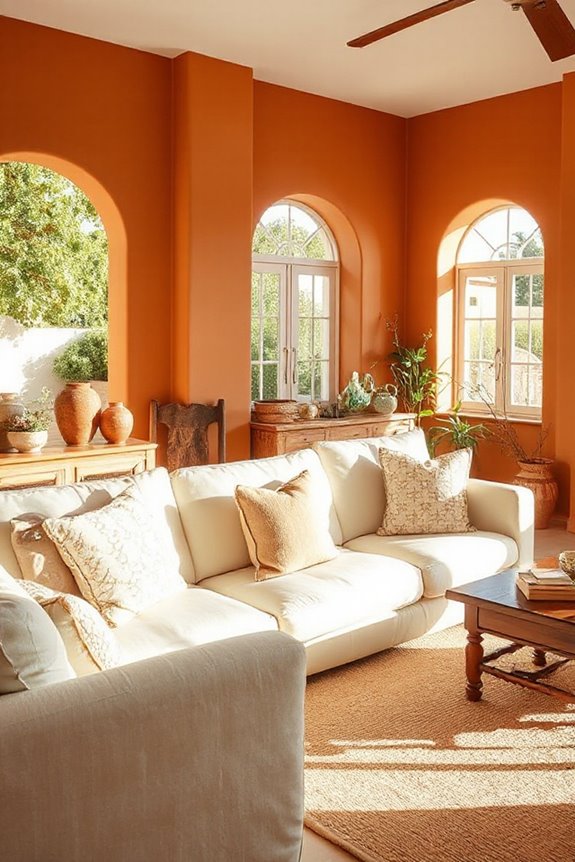 Warm Mediterranean Living Room in Terracotta and Cream 9 cream tones enhance warmth
