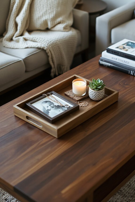 15 Ways to Use Coffee Table Trays to Style Your Living Room 75 curated personal decor touches