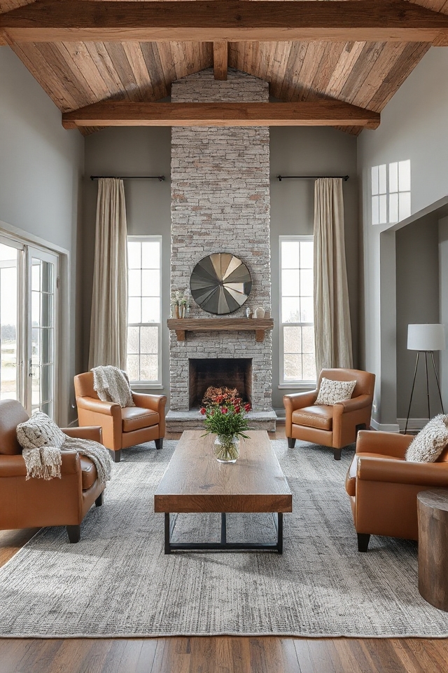 elegant grey farmhouse accents