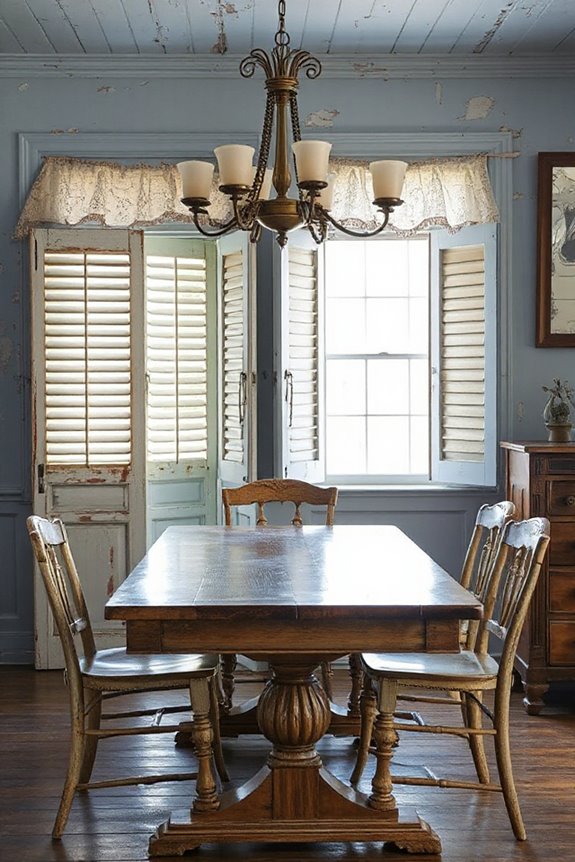 15 Gorgeous Weathered Blue Farmhouse Living Spaces 30 elegant vintage dining decor