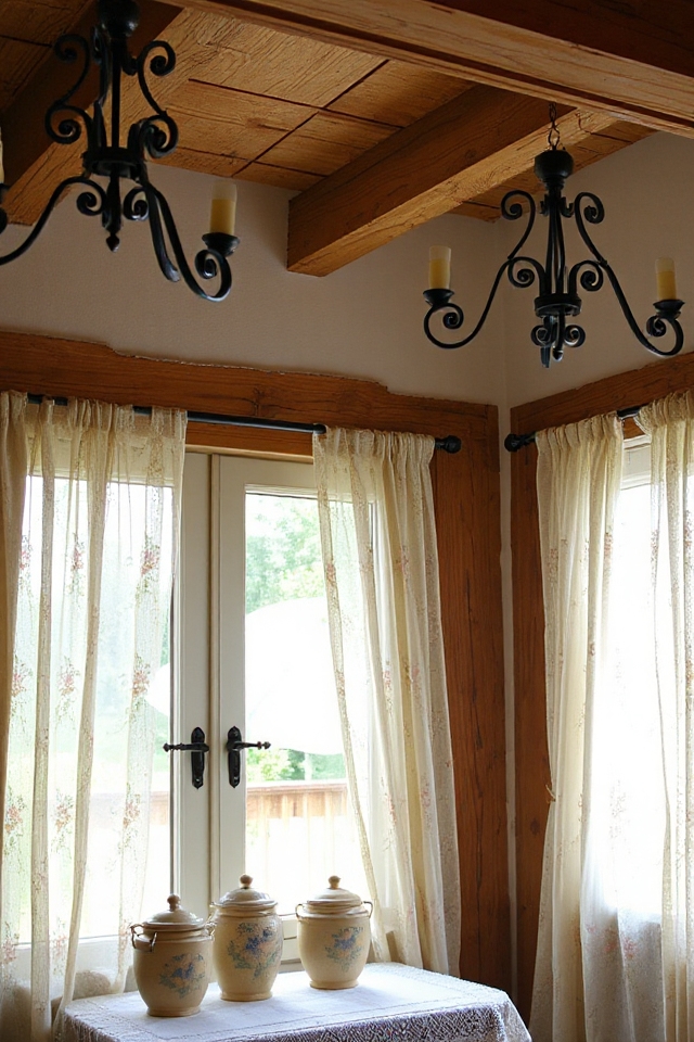 elegant wrought iron accents