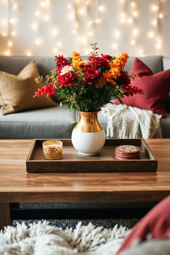 15 Ways to Use Coffee Table Trays to Style Your Living Room 54 festive seasonal coffee table decor