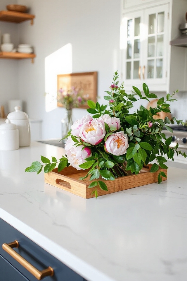 28 Kitchen Counter Styling Ideas That Are Functional and Beautiful 2 fresh flowers elevate kitchens