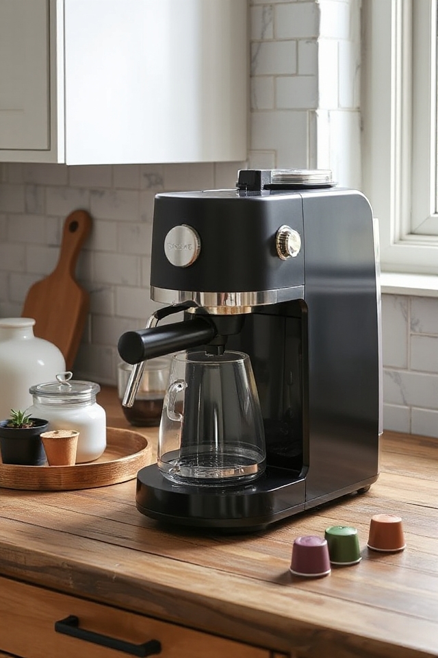 28 Kitchen Counter Styling Ideas That Are Functional and Beautiful 17 functional decorative coffee maker