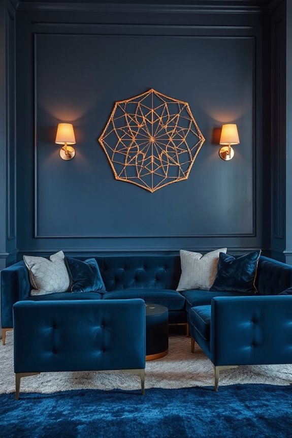 16 Navy and Rose Gold Living Room Concepts to Make a Statement 13 glamorous navy rose gold