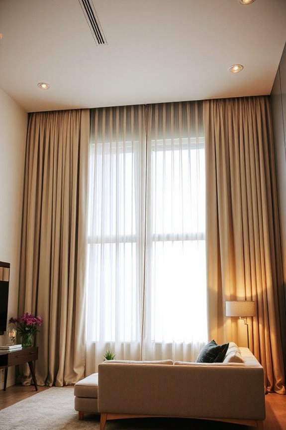 15 Design Hacks For A Low Ceiling Living Room 38 hang curtains for height