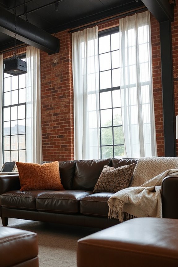 industrial chic soft furnishings