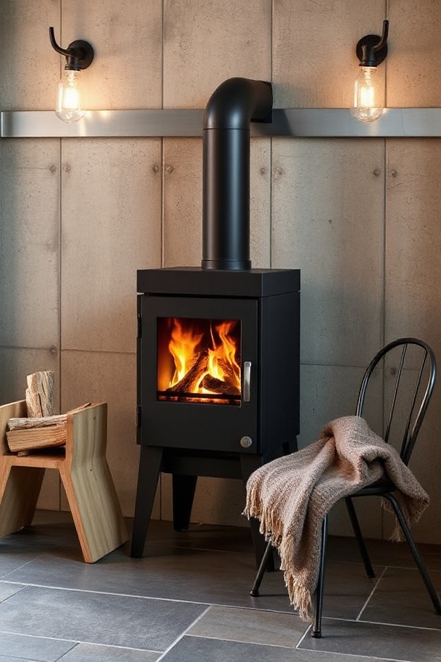 40 Wood-Burning Stove Decor Ideas To Warm Up Your Space 234 industrial elegance for fireplaces