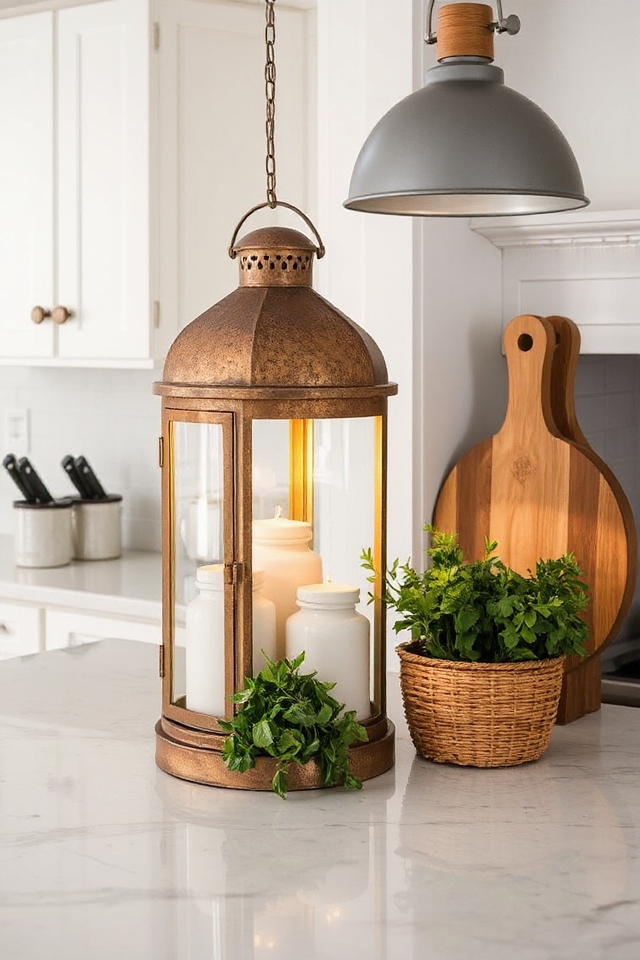 28 Kitchen Counter Styling Ideas That Are Functional and Beautiful 24 inviting kitchen lantern decoration