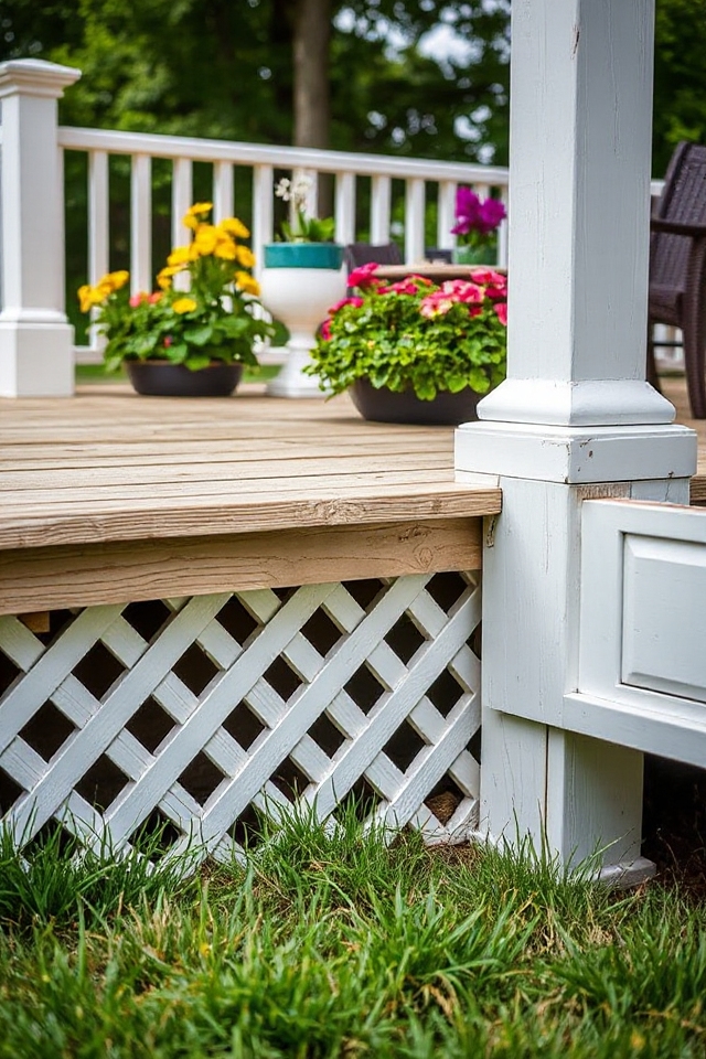 22 Deck Skirting Ideas To Enhance Your Outdoor Aesthetic 2 lattice panel skirting options
