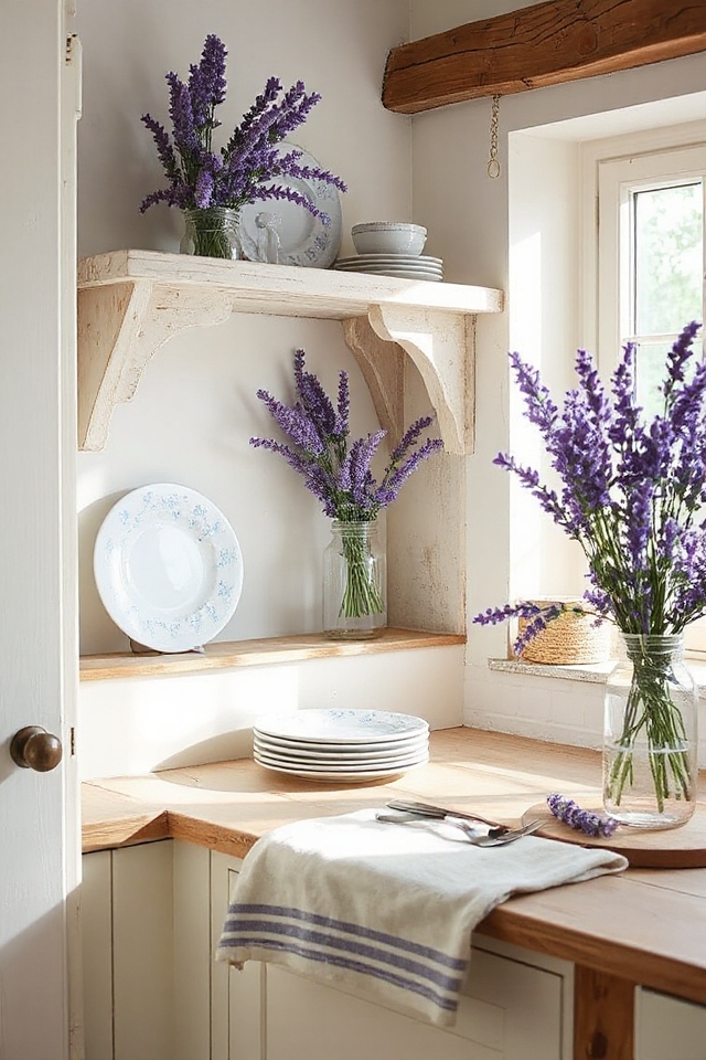 lavender bouquets enhance decor