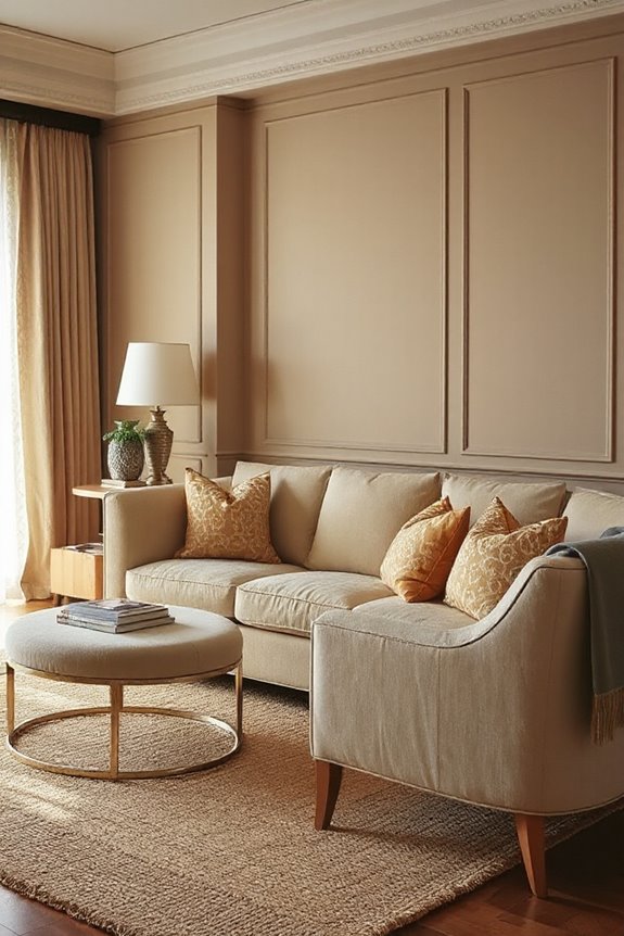 Don’t Miss These 22 Stunning Living Rooms in Warm Neutrals 79 layered neutrals and patterns