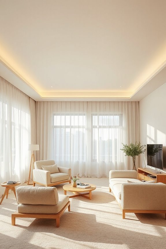 15 Design Hacks For A Low Ceiling Living Room 9 light spacious color choices