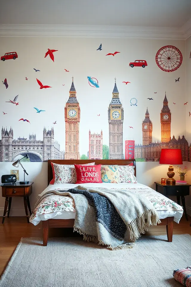 london inspired bedroom transformation