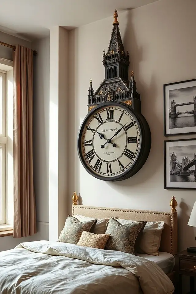 london themed wall clock elegance