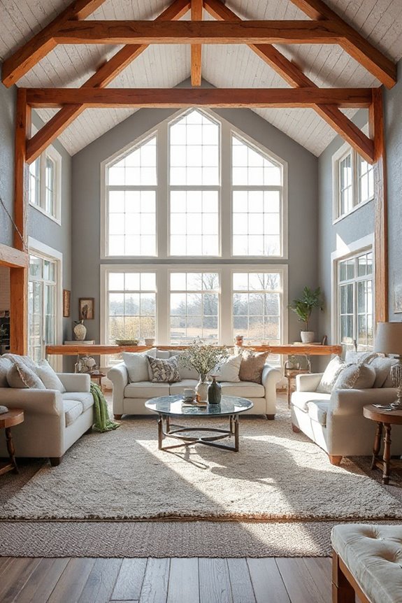 16 Beautiful Grey Farmhouse Living Rooms We Love 23 luminous grey farmhouse sanctuary