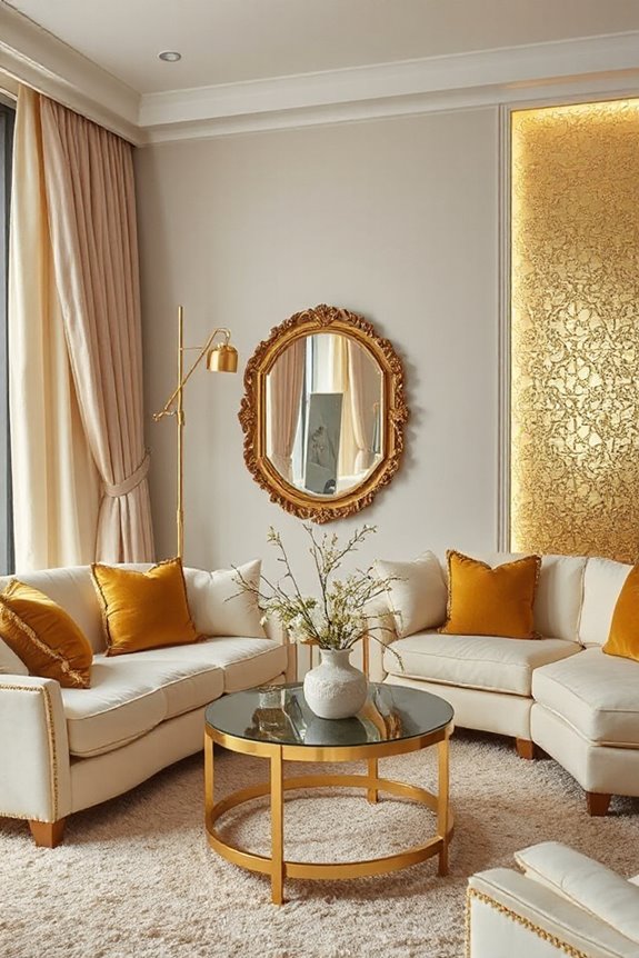 20 Cream and Gold Living Rooms That Look Expensive 96 luxurious cream and gold