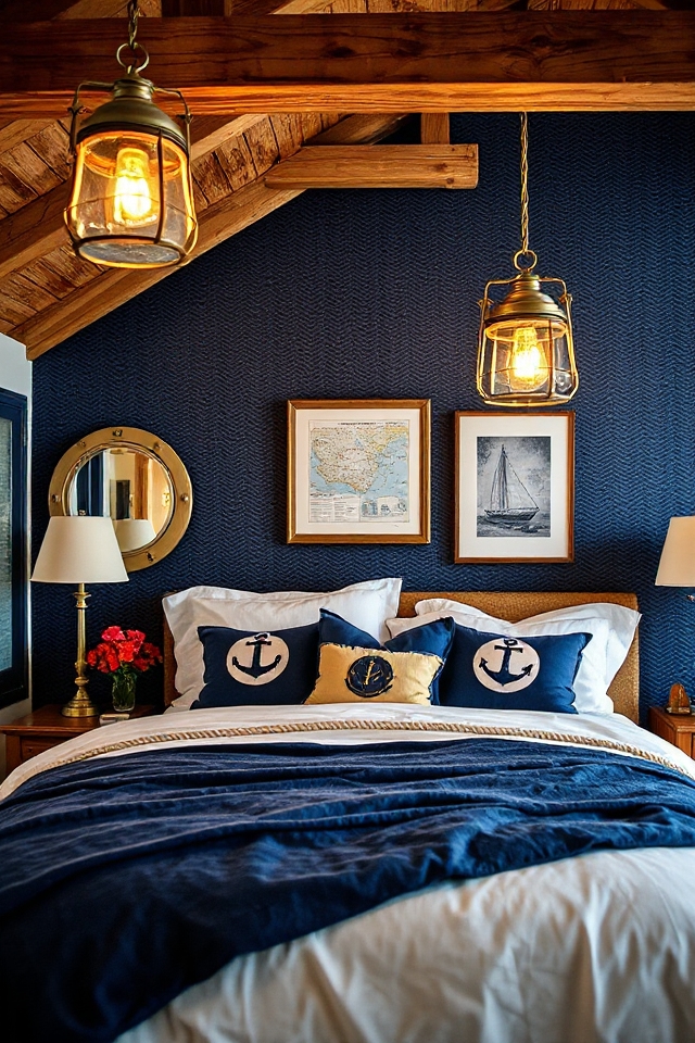 40 Nautical Bedroom Ideas if You Love Boats and Adventures 100 maritime charm in lighting