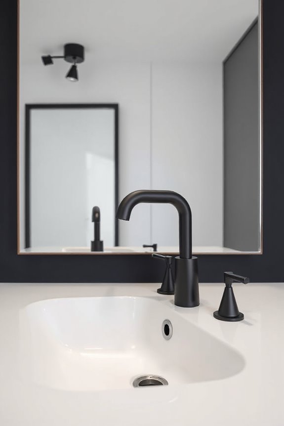 15 Bathrooms With Black Fixtures to Inspire Your Next Reno Project 2 matte black minimalist elegance