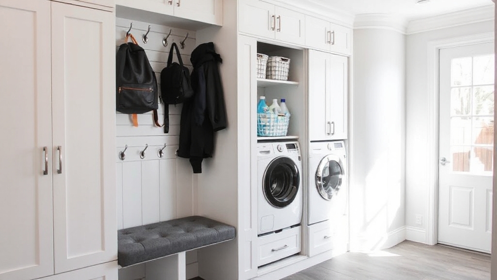 maximize mudroom and laundry space