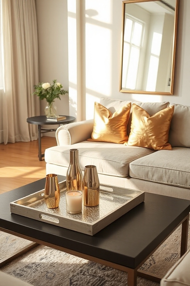 20 Inexpensive Ways To Make Your Apartment Look Expensive 51 metallic decor enhances elegance