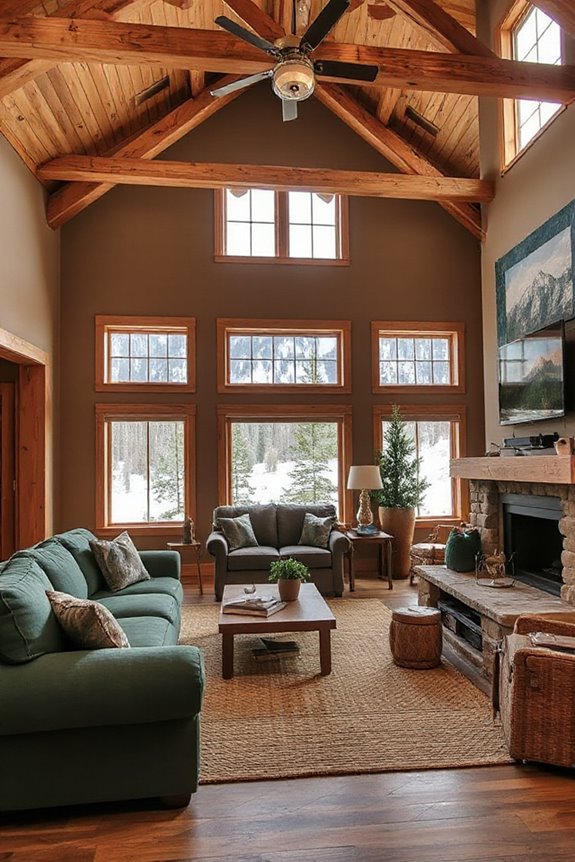 15 Mountain Style Living Room Ideas for Natural Comfort 56 mountain inspired color harmony