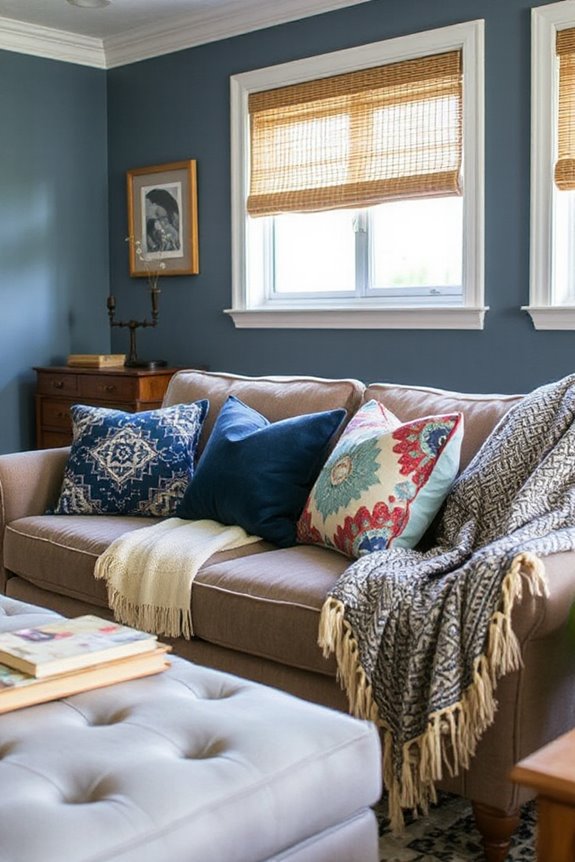 muted blue boho textures