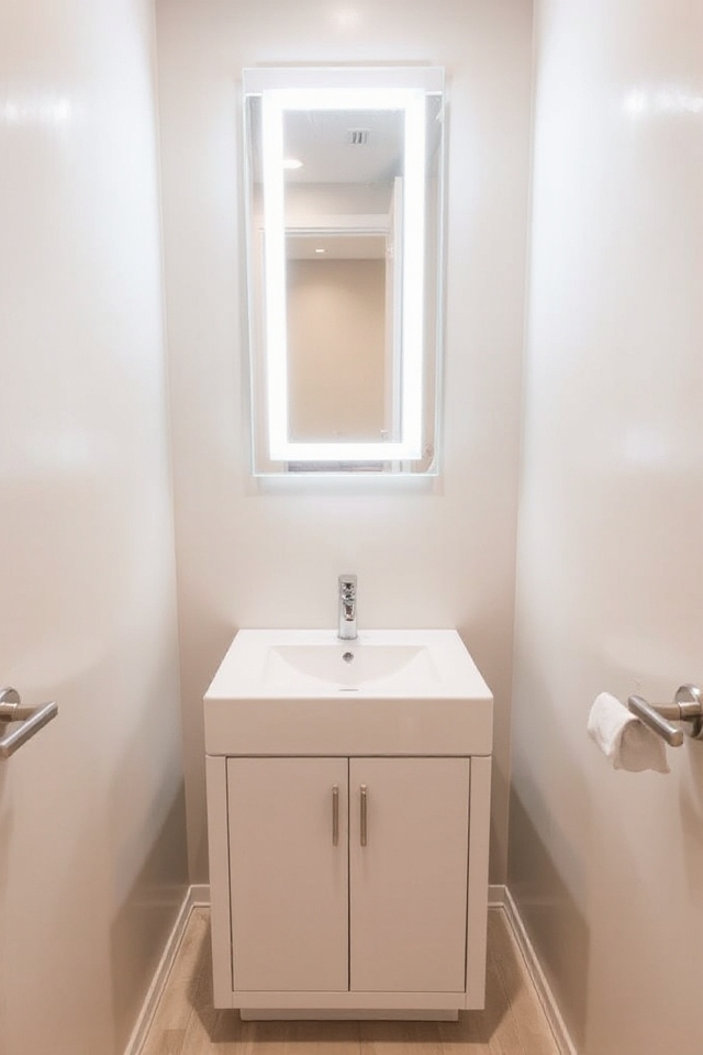 narrow profile bathroom vanities