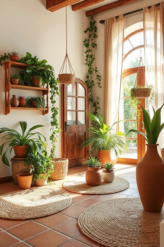 Warm Mediterranean Living Room in Terracotta and Cream 40 natural decor and greenery