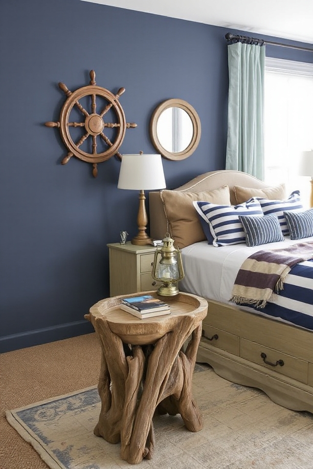 40 Nautical Bedroom Ideas if You Love Boats and Adventures 114 natural rustic coastal charm