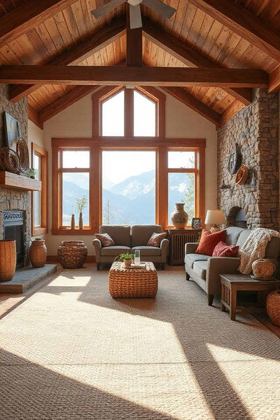 15 Mountain Style Living Room Ideas for Natural Comfort 63 natural textures for warmth