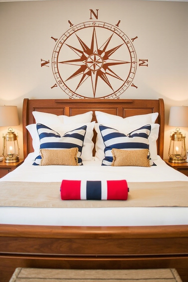 40 Nautical Bedroom Ideas if You Love Boats and Adventures 79 nautical adventure wall decor