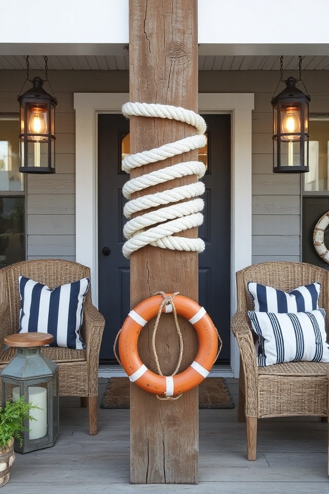 nautical charm with rope