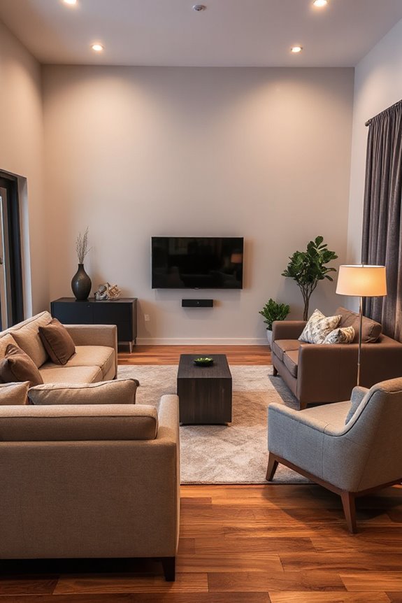 Simple Tricks For Arranging Furniture Around Your TV 2 optimal tv viewing distance