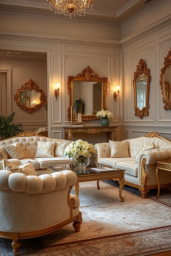 20 Cream and Gold Living Rooms That Look Expensive 42 opulent cream and gold velvet